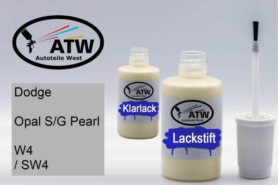 Dodge, Opal S/G Pearl, W4 / SW4: 20ml Lackstift + 20ml Klarlack - Set, von ATW Autoteile West.